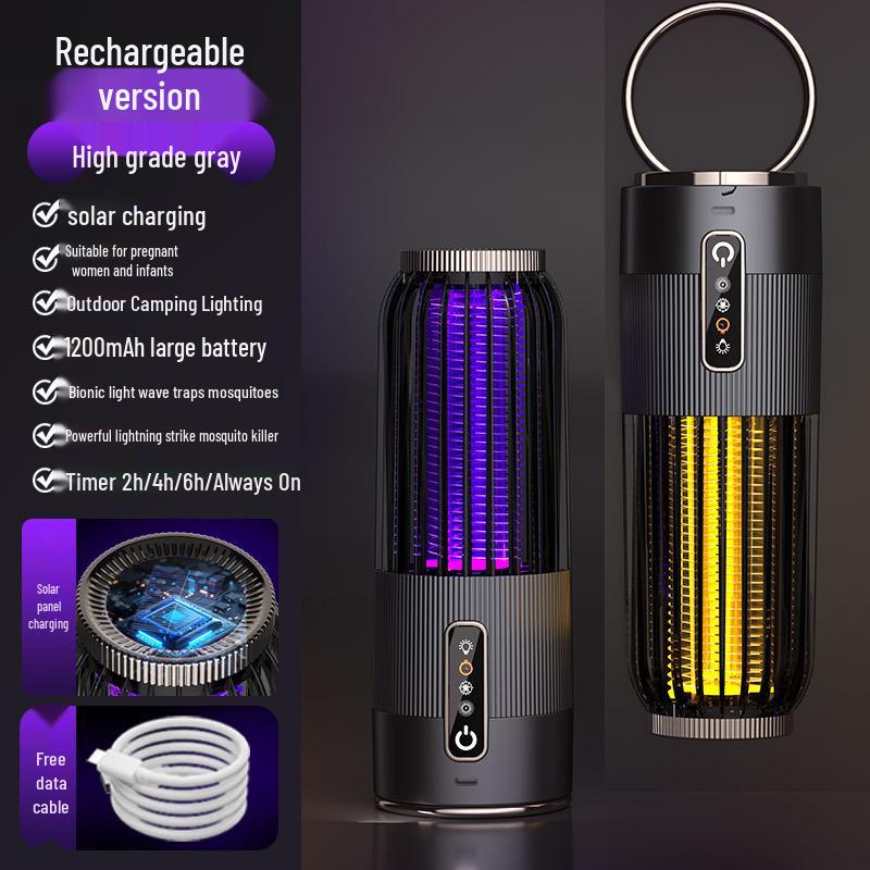 Portable Solar-Powered Electric Mosquito Killer Lamp for Indoor & Outdoor Use