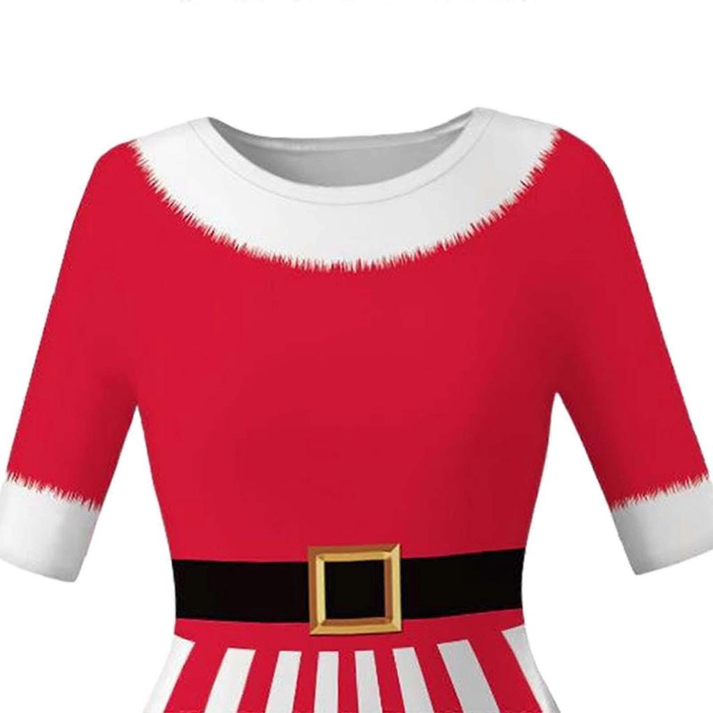 Christmas Dress Christmas Costume Cosplay Dressing Up Cosplay Costume Red Dress