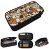 Adorable Cartoon Colour Cat Artistry Pencil Case for Boy Girl Gifts Pen Box Pencil Bag Stationery Supplies Pen Holder Bag