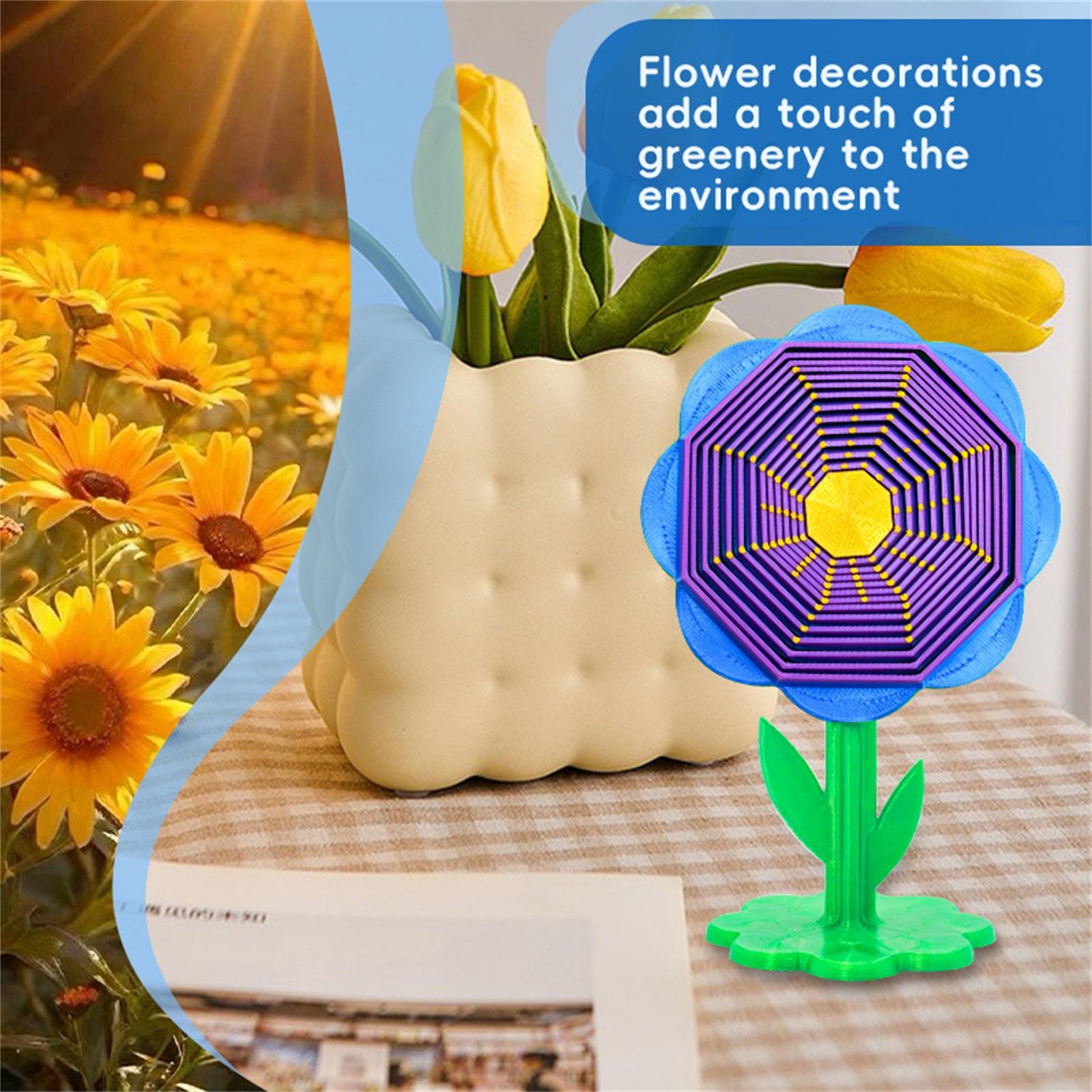 Colorful Fun Flower Decompression Toy Can Be Rotated And Small Fun Flower Decorations One Size