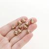 10PCS/lot 6.5*8MM 18K Gold Plated Brass Beads Caps Tassel Caps Bracelet Jewelry Making Supplies DIY Findings Accessories