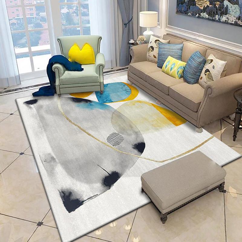 Nordic Abstract Style Living Room Carpet Coffee Table Sofa Cushion Bedroom Bedside Carpet