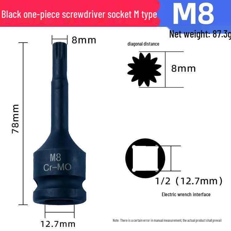 12-Punkt Torx Sechskant-Steckschlüsselsatz für pneumatische und elektrische Schlagschrauber – Schraubendreherbits für die Autoreparatur