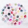 50 Multicolor Transparent Gradient Cherry Blossom Petal Charms for DIY Jewelry