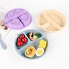 Food Grade Silicone Baby Feeding Plate with Compartments