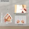 2D Flat Acrylic Christmas Candy House Earrings Dangle Anime Candy House Jewelry Christmas Gifts for Women