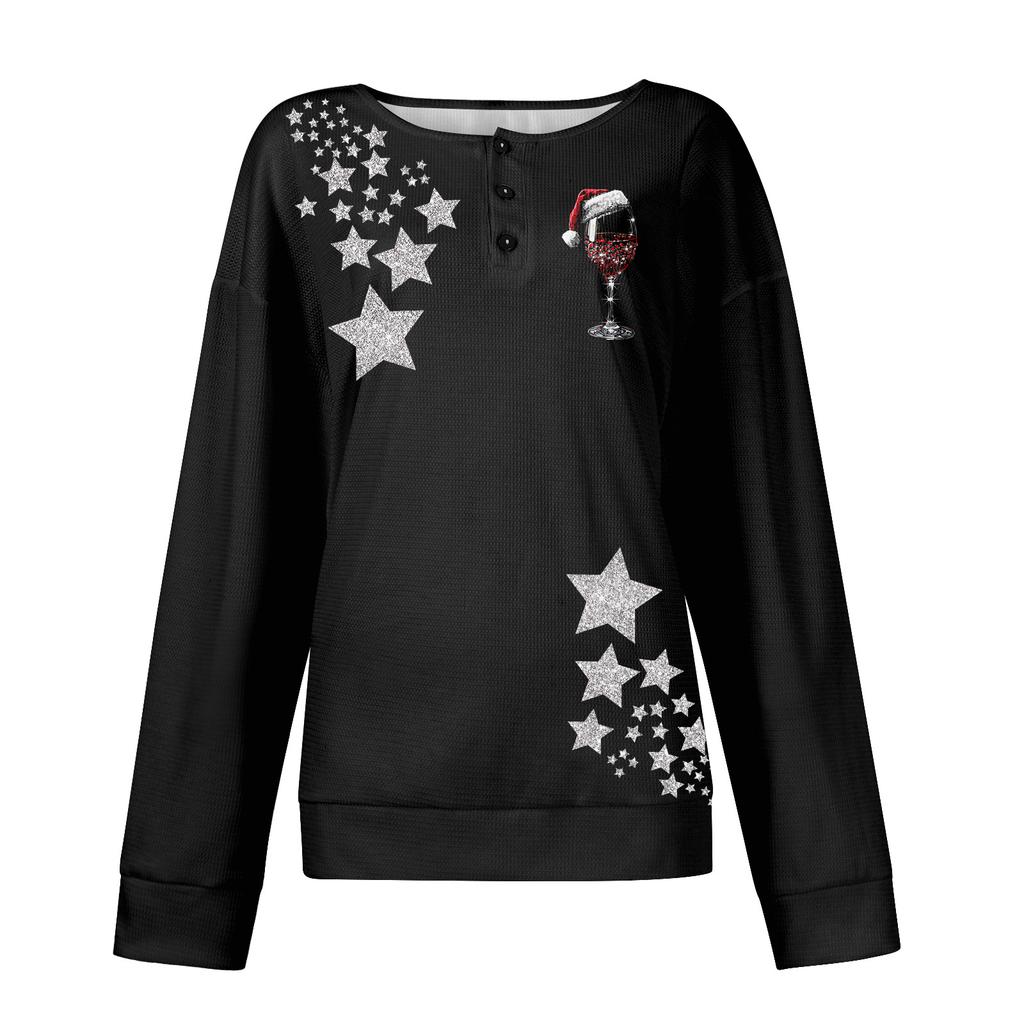 Women's Casual Shirts Long Sleeve Tops Button Up V Neck Loose Knit Fall Favorites For Women