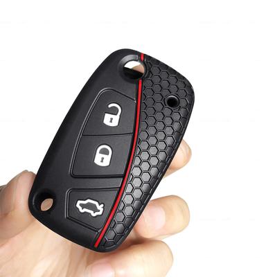 Silicone Key Cover Fob Shell Case For Fiat Panda Grande Punto Stilo Street Ka Urban Bravo Dot Ducato Doblo 500 Car Keychain