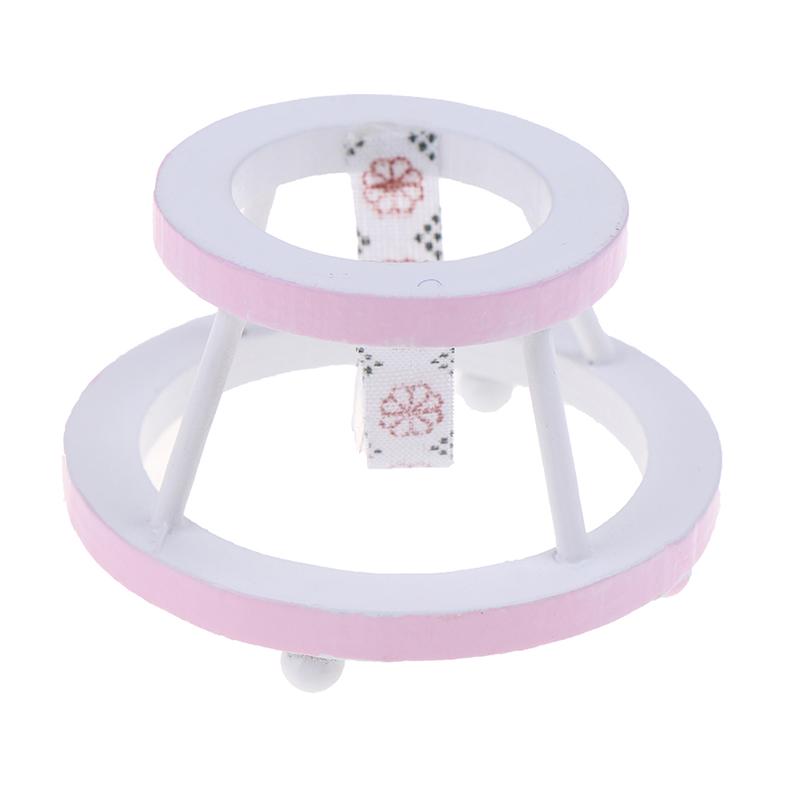 1:12 Dollhouse Miniature Baby Bed Wooden Cradle Baby carriage Baby Walker Doll House Accessories For Dollhouse Decoration New