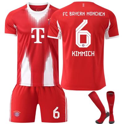 2025-26 Bayern Home #6 KIMMICH Sport Training Jersey Set with Socks Teens Kids Adults Custome Name Football Kits