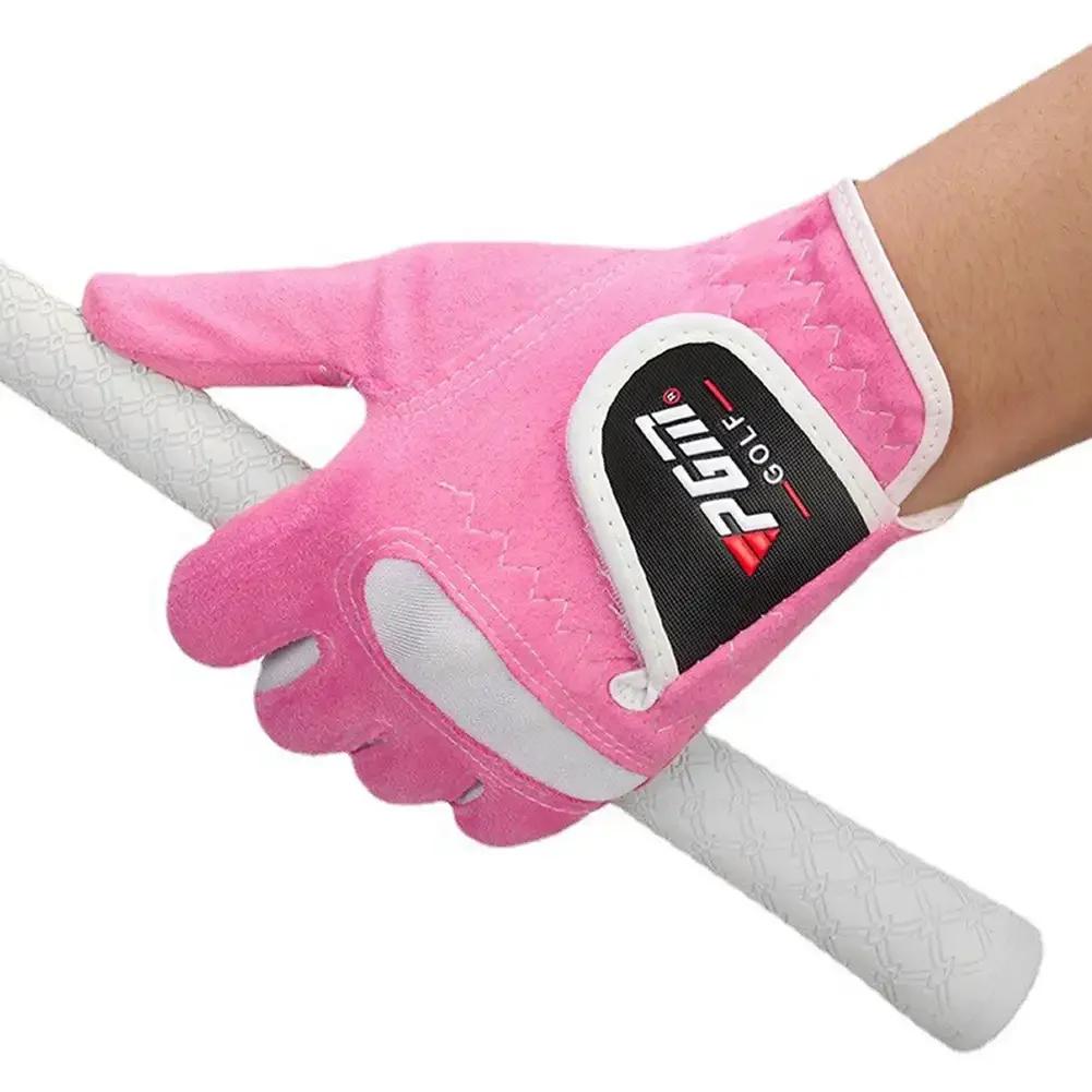 1 Paar Dames Golfhandschoenen Suède Microvezel Doek Antislip Slijtvast Buiten Sport Handschoenen Golf Benodigdheden
