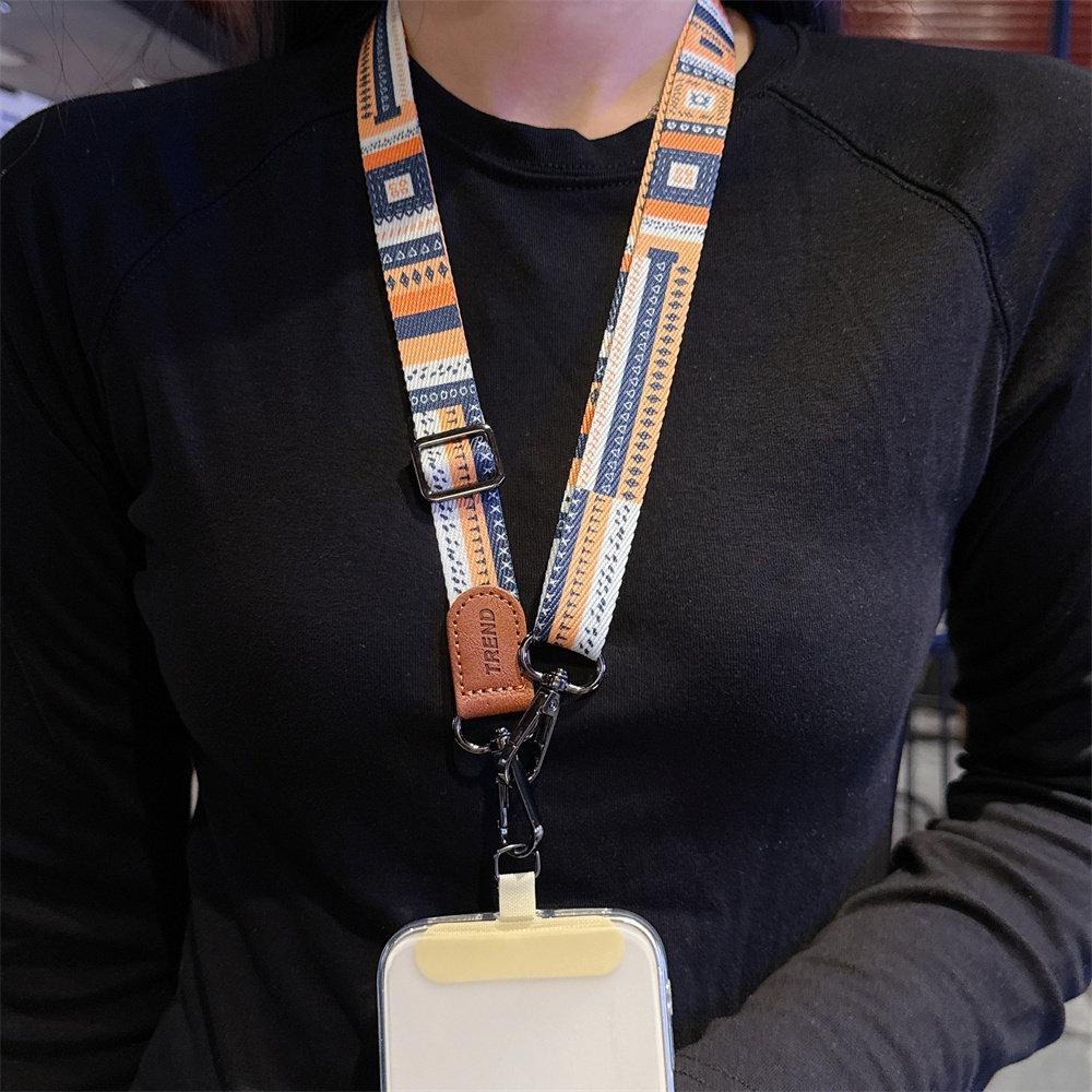 Adjustable Lanyard Crossbody Neck Cord Wrist Strap Phone Case Chain Fashion Anti Loss Outdoor Two Hooks Wide Hanging Rope