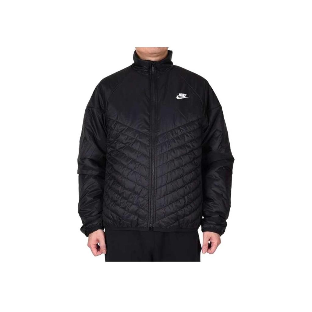 Nike Solid Color Stand Collar Zipper Fitted Long Sleeve Jacket Men Jacket Black FB8196-010
