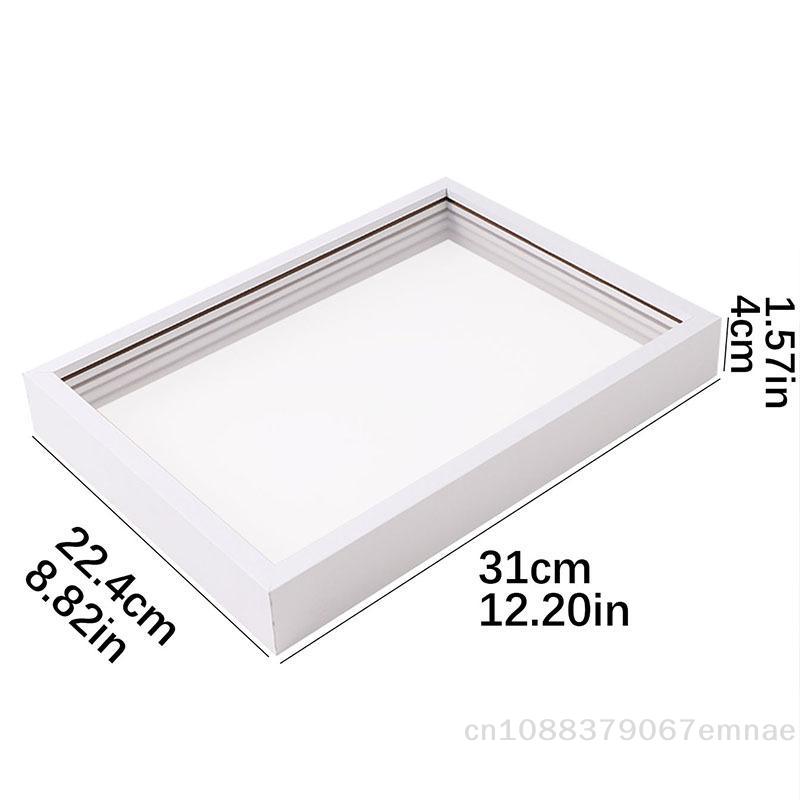 [ZYAS] 1Set Family Handprint Photo Frame DIY Wooden Frame Handprint Photo Frame Kit With 6 Paints Pen Eraser Paintbrush Keepsake