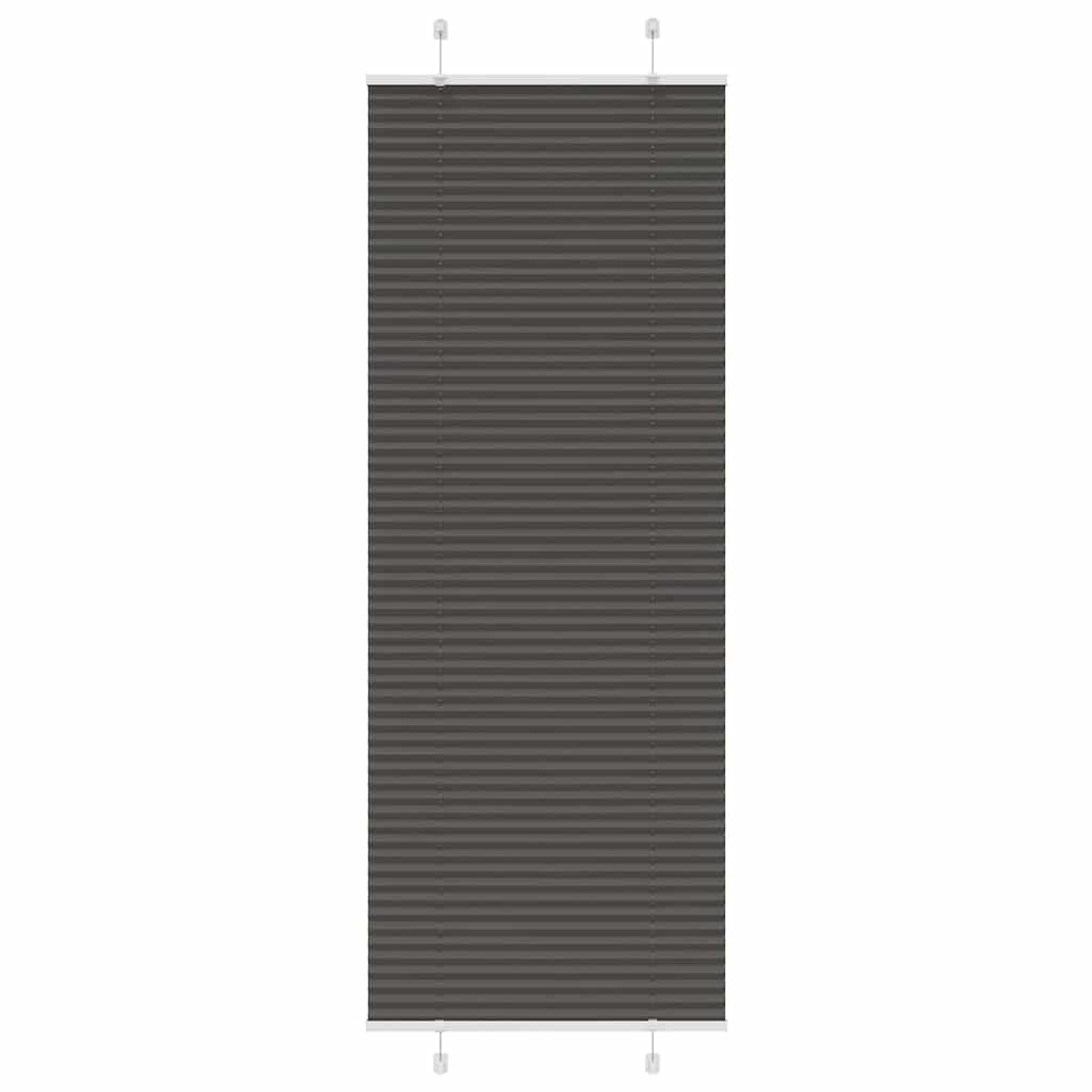 Roleta Plisowana Czarna 70X200 Cm Szerokość Tkaniny 69,4 Cm