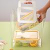 Kitchen Divided Food Storage Box with Lid - Food Grade Plastic & Silicone Fresh-Keeping Container for Fruits & Vegetables