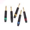 6.35 Mm Gold-Plated Microphone Audio Plug Mute Plug Connector Jack Mono Assembly Microphone Connector Mono Plug