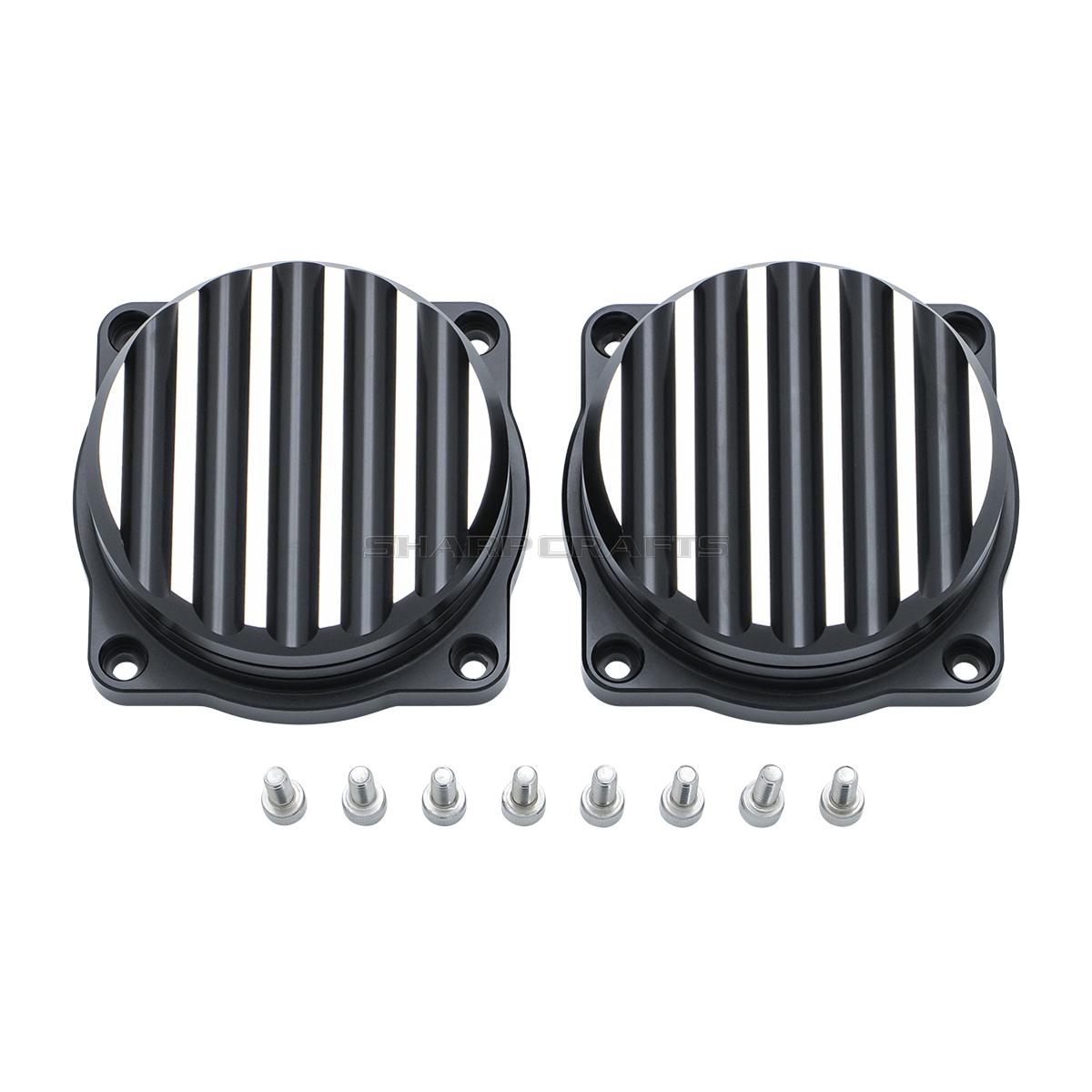 1 Pair Motorcycle CNC Injection Carburetor Cover Ripple Brass Carb Tops For Triumph Bonneville Scrambler Thruxton 900 2008-2015 черный белый