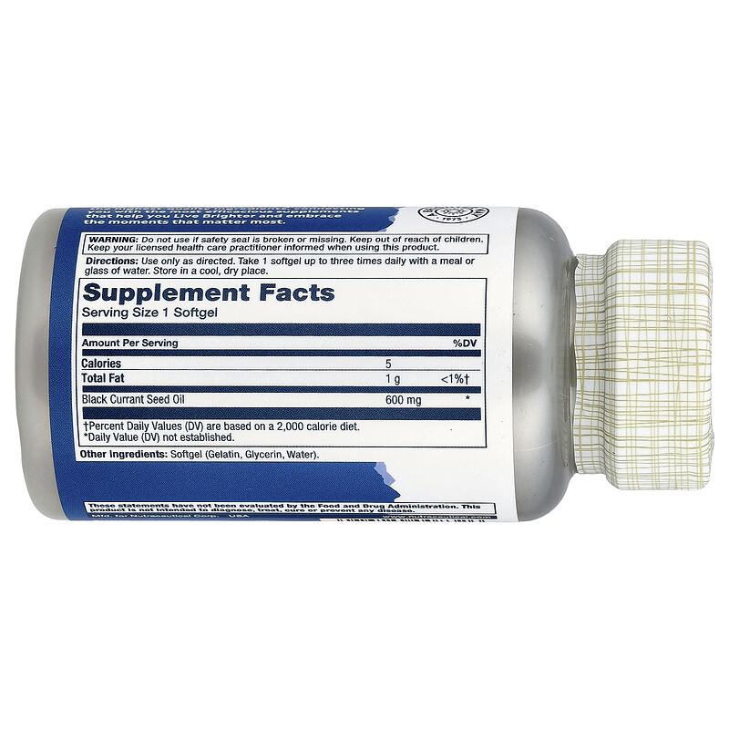 Black Currant Seed Oil, 600 mg, 90 Softgels