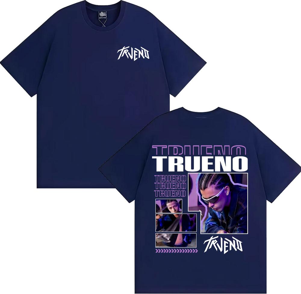 Rapper Trueno Mateo Palacios Tour 2026 Merch T-Shirts Unisex Mode Hip Hop Punk T-Shirt 100% Baumwolle Locker Übergröße T-Shirt