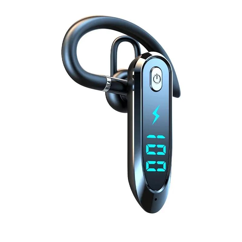 Wireless Bluetooth 6.0 Ear Hook Earphone Sports Business Single Ear Headset Handsfree headphones Waterproof With Mic Smartphone