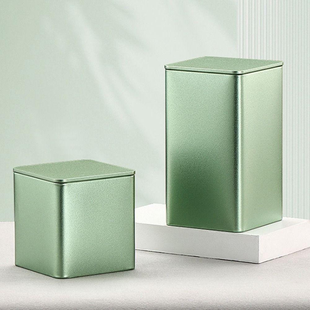 Quadratische Teedose Große Kapazität Kaffeebohnen Aufbewahrungsbox Tragbare Teedose für Zuhause & Reisen