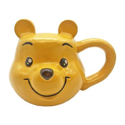 Disney 3D-ansikte 12 x 9cm Hungrig Rolig Pooh Nalle Puh Födelsedag SAN4662 "Nalle Puh" Mugg, Cirka. Diameter, 230ml, Ansikte, Servis,