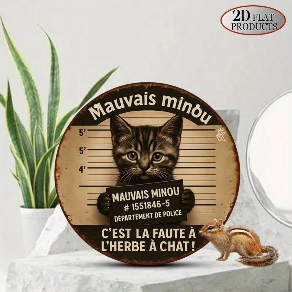Retro Cat Metal Tin Sign Wall Art Pet Lover Gift Home Decor