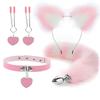 Anal Sex Toys Fox Tail Butt Plug Sexy Plush Cat Ear Headband With Bells Necklace Set Massage Sex Toys For Women Couples Cosplay