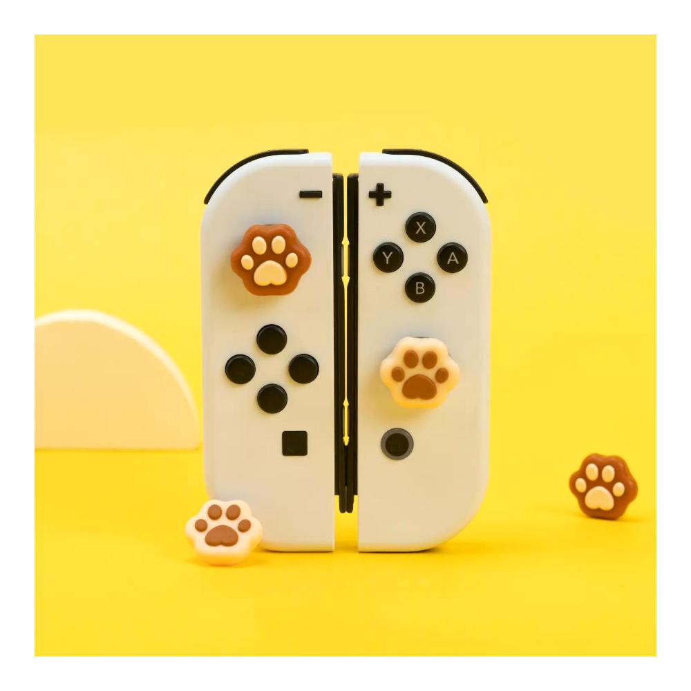 4PCS Cat Paw Silicone Thumb Grip Caps for Switch OLED Lite Controller Joystick Covers