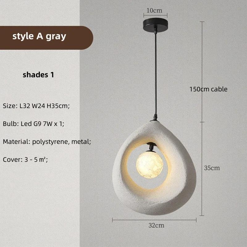 Modern LED Wabi Sabi Pendant Lights Hanging Lighting Minimalism Suspend Living Room Bedroom Home Indoor Decor Lamps Fixtures
