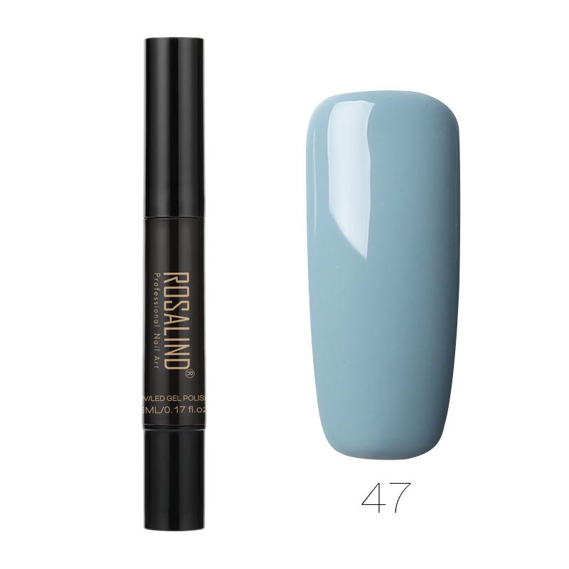 ROSALIND Lac de unghii cu gel 5ML 01-58 Soak Off Top White Nail Brush Pen Nails Art Gel UV semipermanent