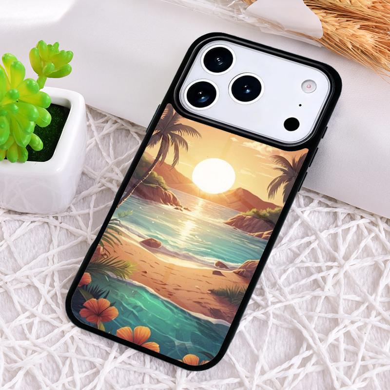 

Vacation Ocean Beach Wave Travel Shockproof Phone Case for iPhone 17 Air 16e 15 11 12 14 13 Pro Max Cover Coque iPhone17