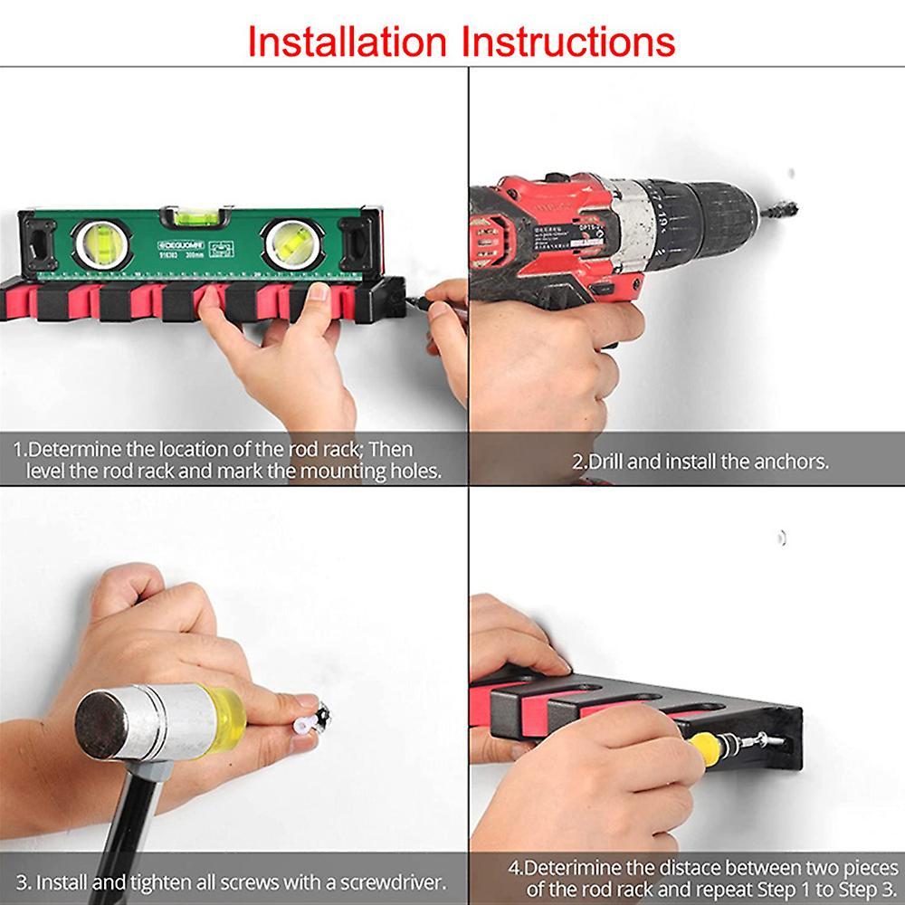 Durable ABS Fishing Rod Holder Vertical/Wall Mounted Fishing Pole Display Stand