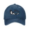No Fear No Fear E Stampa Occhi Cappellino in Denim Lavato Cappellini da Baseball Casual Cappello Regolabile Estivo Unisex Cappellini da Baseball