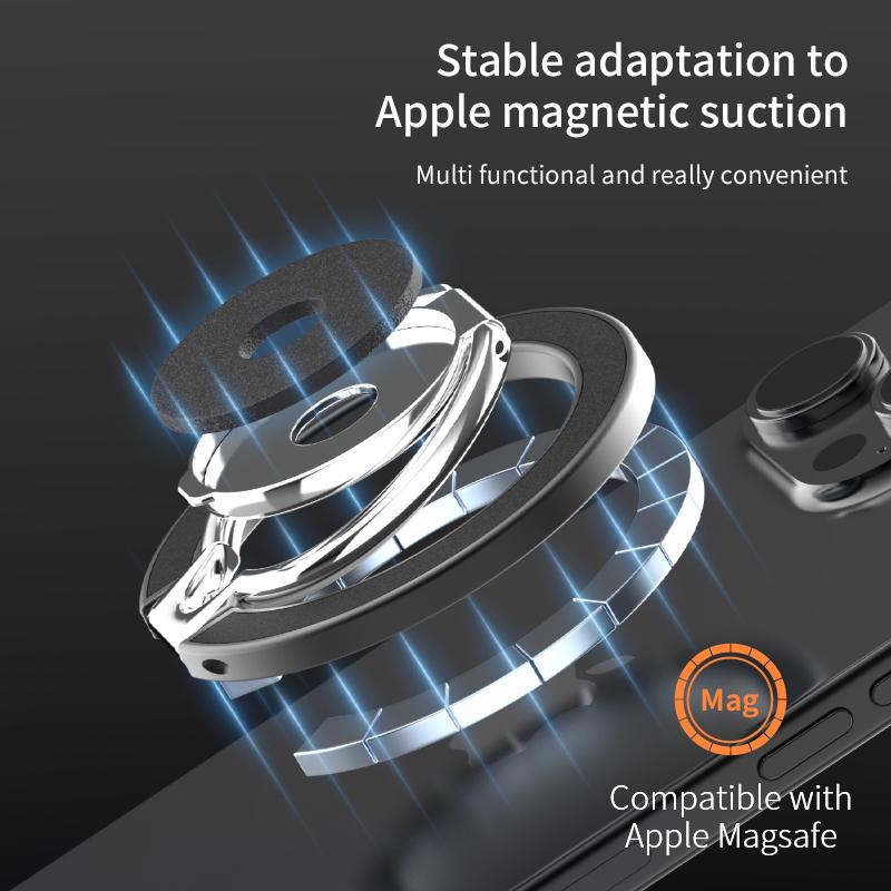 Magnetischer Telefon-Fingerringhalter Faltbarer Schreibtischständer Für Magsafe iPhone 16/15/14/13/12 Pro Max Doppelseitiger Telefonständer