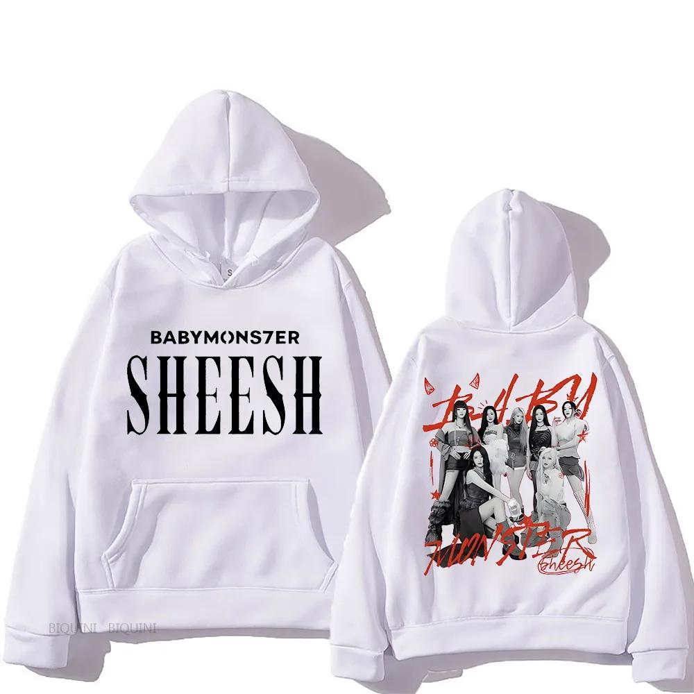 

Ретро худи BABYMONS7ER в корейском стиле, модные толстовки, женская одежда из флиса, пуловеры с графическим принтом S