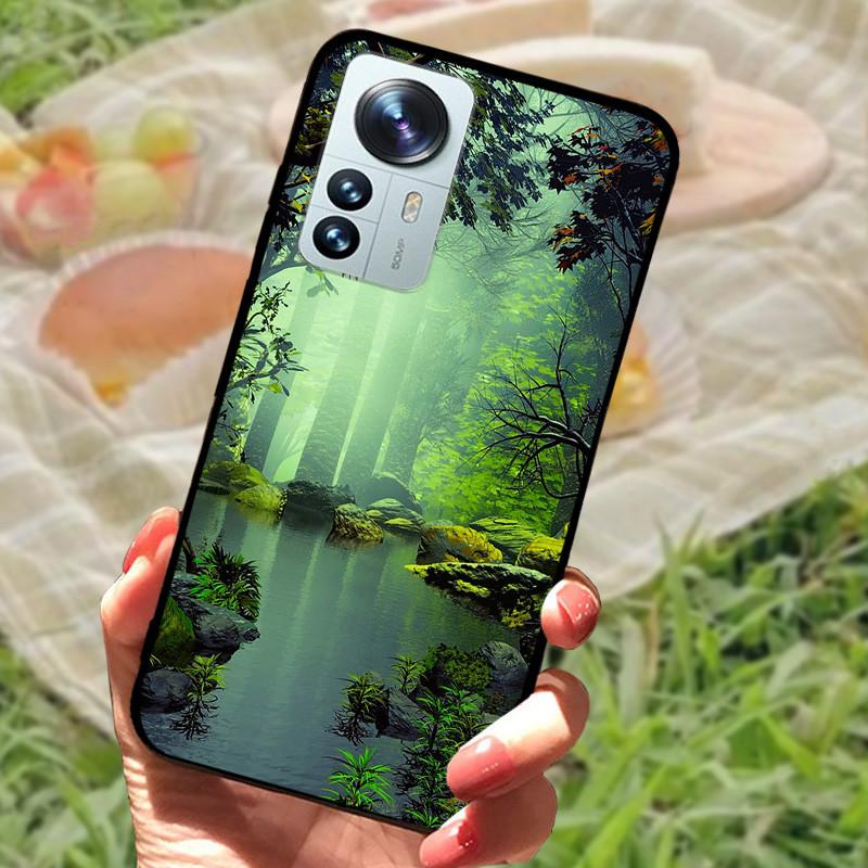 For Xiaomi Mi 12 Case 12X 12S Soft Silicone Cartoon Painted Phone Cover For Xiaomi 12 Pro Case 12S PRO Shockproof Coques Bumper