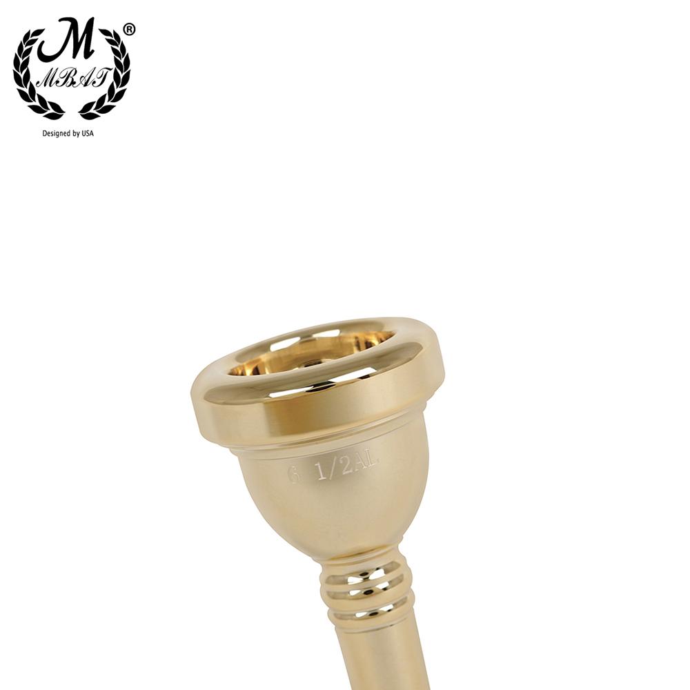 M MBAT 6 1/2AL Alto Trombone Mouthpiece Copper Alloy Material Silver Gold Color Trombone Mouthpiece Musical Instrument Accessory