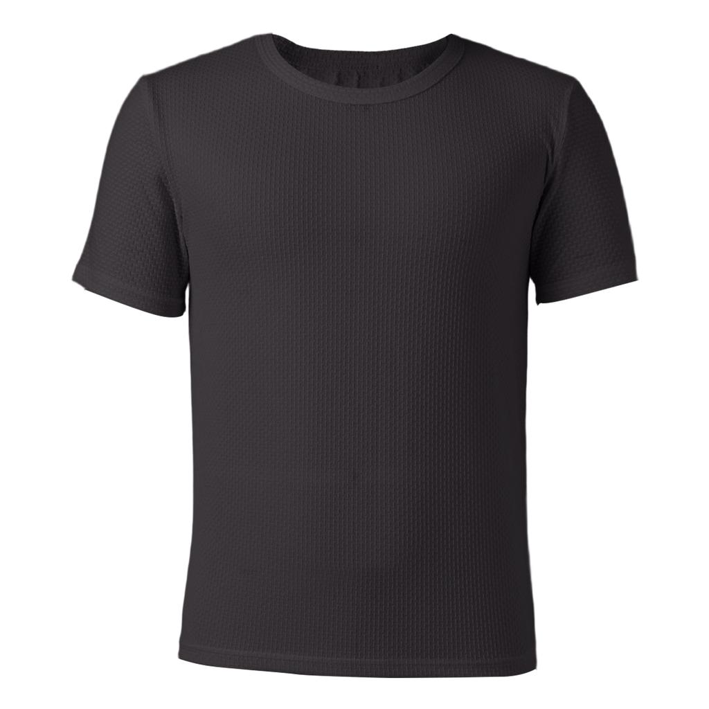 Mesh Ice Silk T-shirt Men's Short Sleeved Round Neck Half Sleeved Men's Base Shirt Men's T-shirt Quick Drying