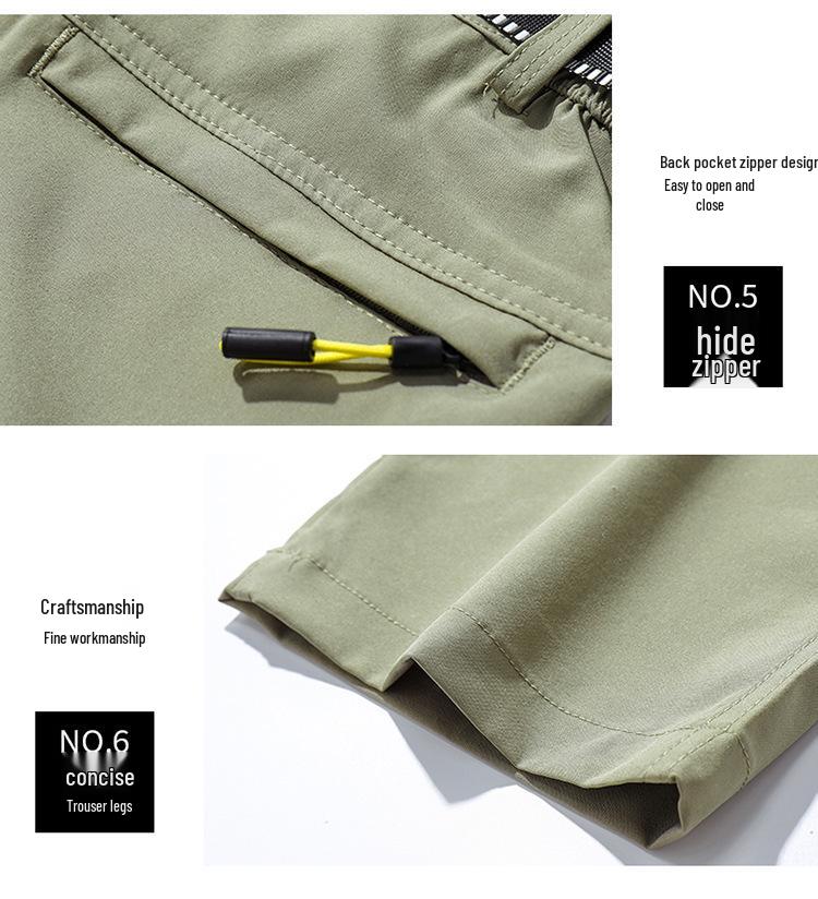 Men's Plus Size Quick-Dry Hiking Pants - Wear-Resistant, Waterproof, Casual, Youth Business Fashion