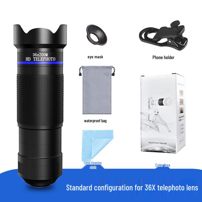 36x Telelens voor Mobiel: HD Monoculair met Breed Zicht voor Concerten, Vissen en Live Streaming