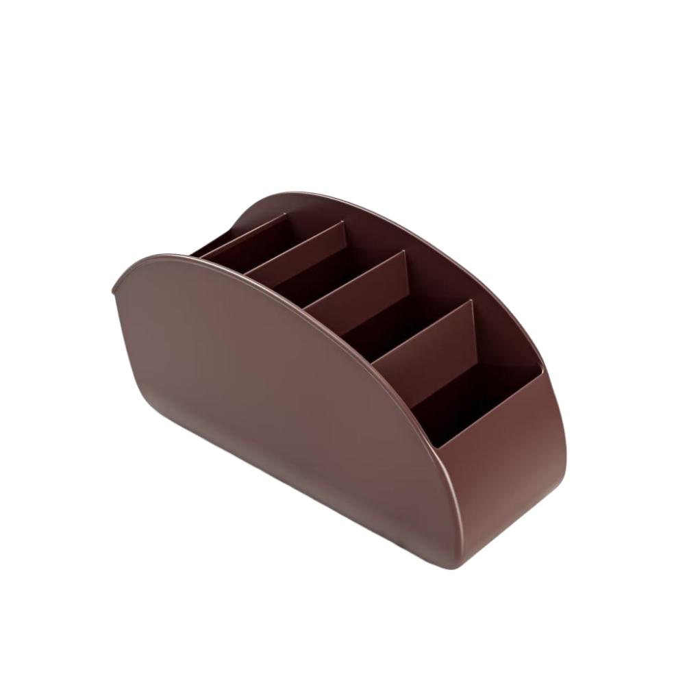 5-секционный держатель для пультов ДУ Многофункциональный настольный контейнер для хранения Медиаплееры кофейный