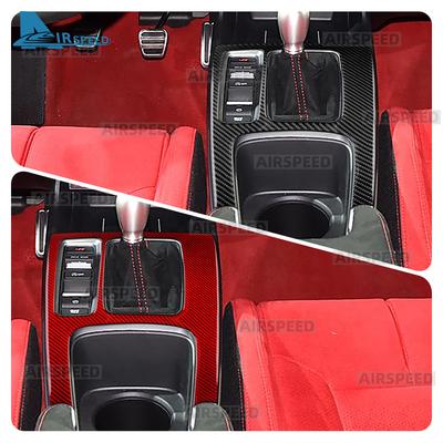 For Honda Civic Type R 11th FL5   2024 2025 Real Soft Carbon Fiber Sticker LHD RHD Car Gear Shift Panel Interior Trim