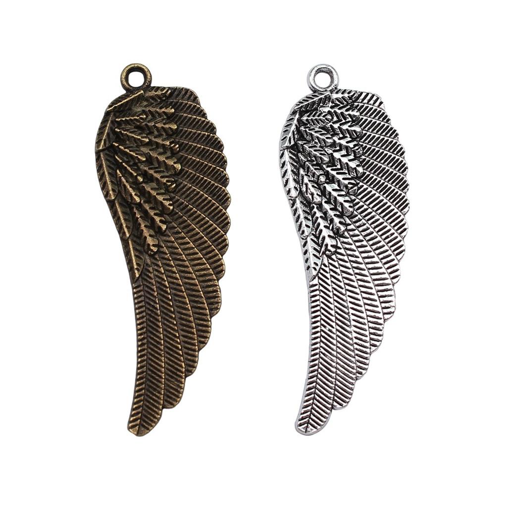 Feather Wing Charms Antique Alloy Pendants For Bohemian Jewelry Making