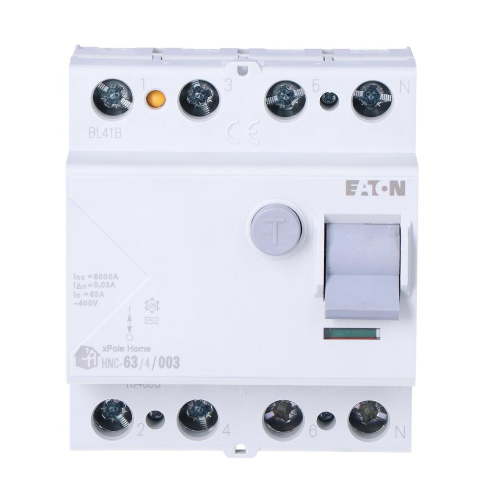 6kA differential circuit breaker type AC HNC-63/4/003