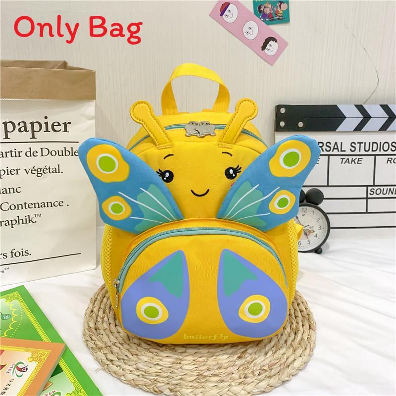 

Cute Butterfly Kids Backpack With Breathable Pu Material For Girls And Boys Daily Use Yellow