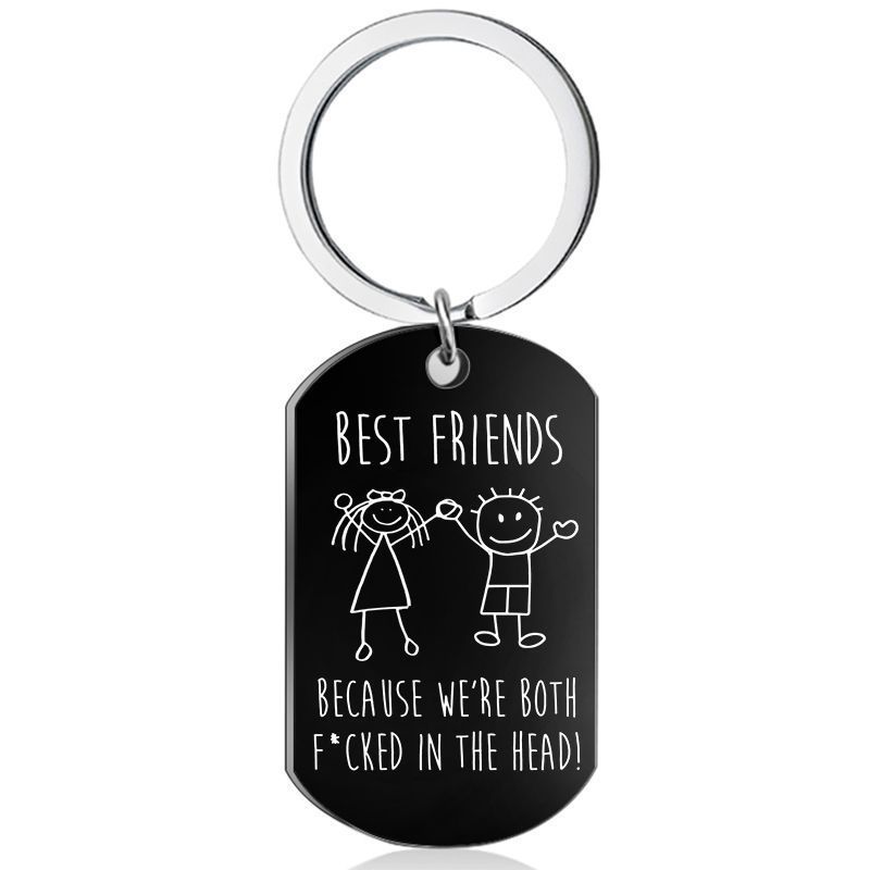 Gold Silver Black White Splicing Cat Stainless Steel Keychain Cute Cartoon Design Fashion Couple Pendant Practical Backpack Decoration