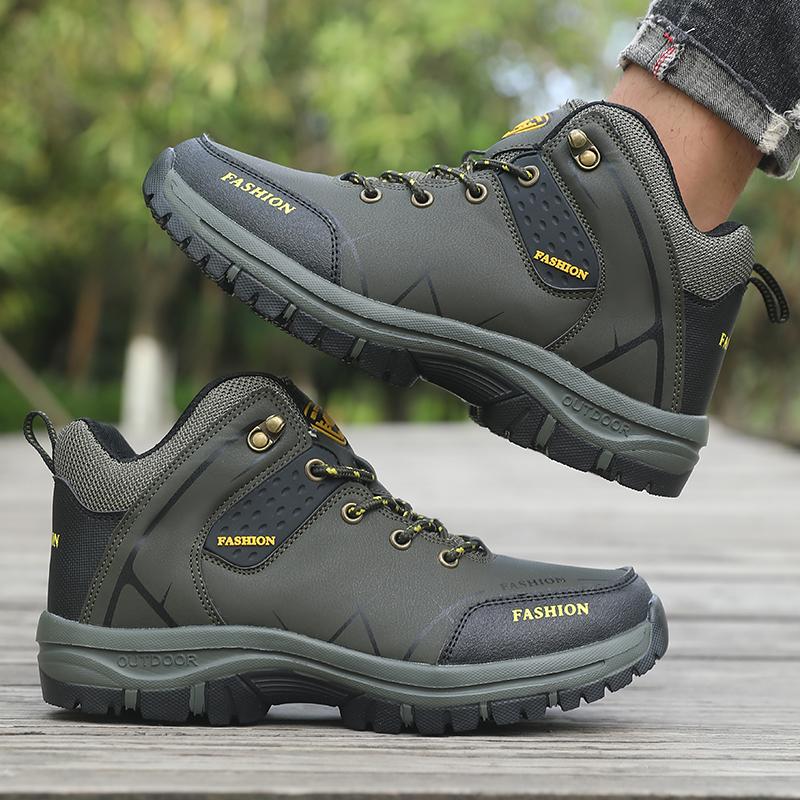 Stylish Men High Cut Outdoor Sneakers Durable Fashion Waterproof Hiking Boots For Camping  Travel Sneakers Tenis Bona Masculino