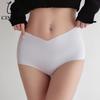 Women's Sexy High Waisted Panties Ice Silk Seamless Quick-Dry Underpant V-Waist Comfortable & Breathable Briefs